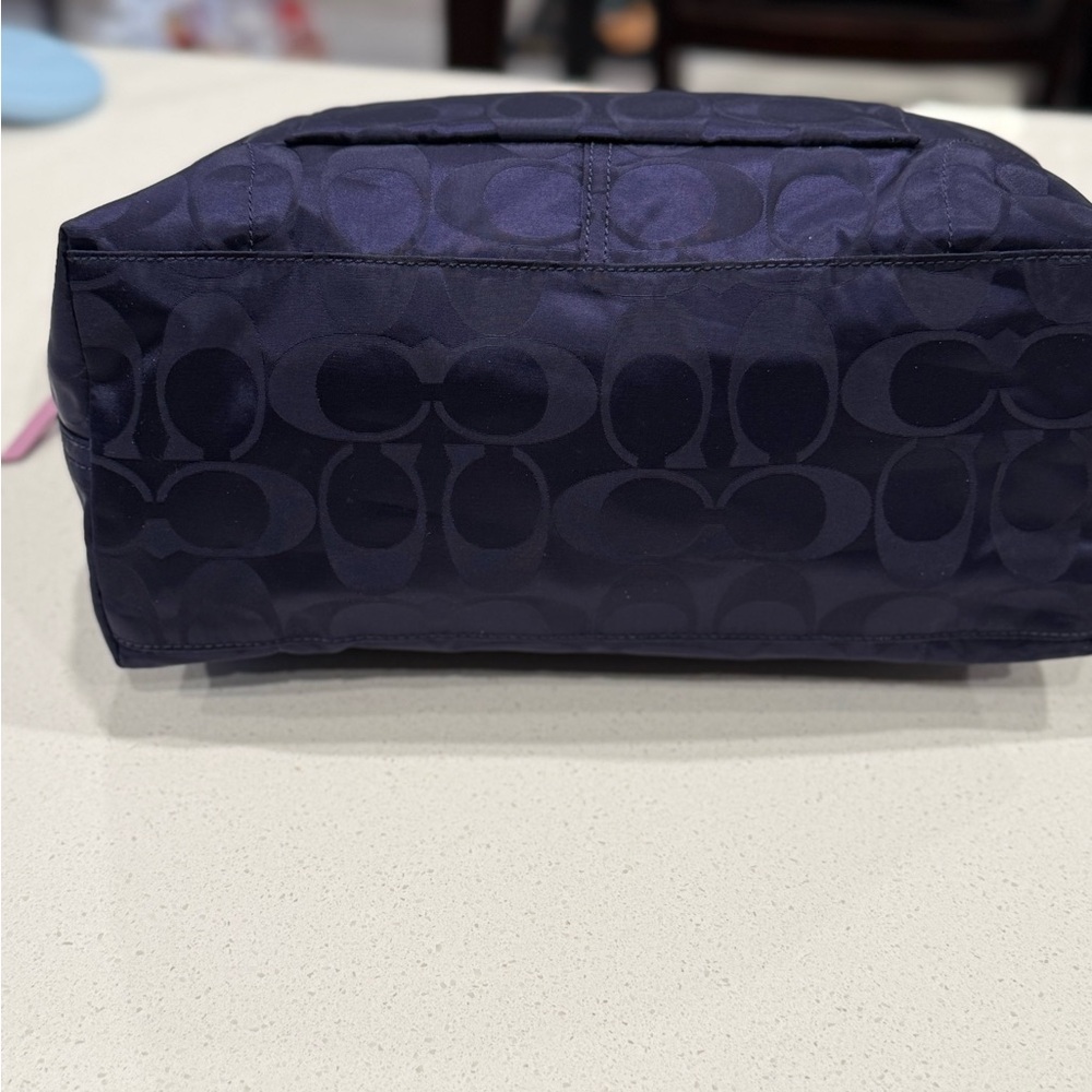 Coach Navy Blue Medium Size Satchel - Picture 5 of 10
